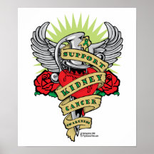 Kidney Cancer Dagger Print