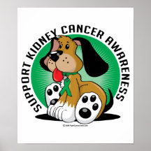 Kidney Cancer Dog Print