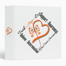 Kidney Cancer Faith Hope Love Butterfly Binder