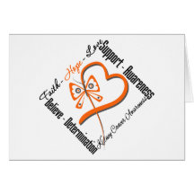 Kidney Cancer Faith Hope Love Butterfly Greeting Card