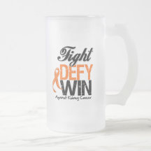 Kidney Cancer Fight Defy Win Coffee Mugs