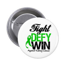 Kidney Cancer Fight Defy Win v2 Pin