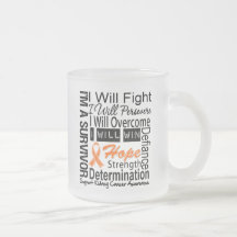 Kidney Cancer Fight Persevere Overcome Win Coffee Mug