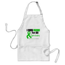 Kidney Cancer Green Ribbon For All Survivors Apron