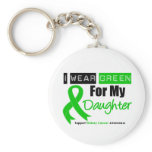 Kidney Cancer Green Ribbon For My Daughter Keychains