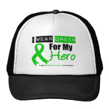 Kidney Cancer Green Ribbon For My HERO Trucker Hat