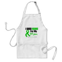 Kidney Cancer Green Ribbon For My Mom Aprons