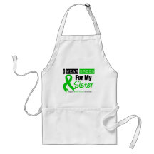 Kidney Cancer Green Ribbon For My Sister Aprons