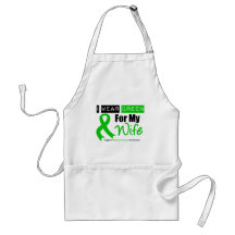 Kidney Cancer Green Ribbon For My Wife Apron