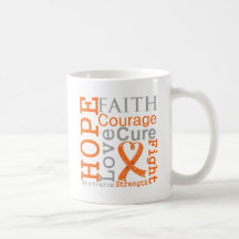 Kidney Cancer Hope Faith Motto Coffee Mugs