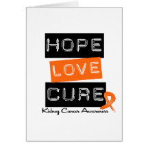 Kidney Cancer Hope Love Cure Card