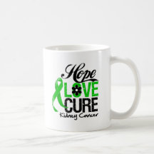 Kidney Cancer Hope Love Cure Mugs