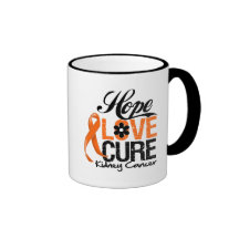 Kidney Cancer Hope Love Cure v2 Coffee Mug