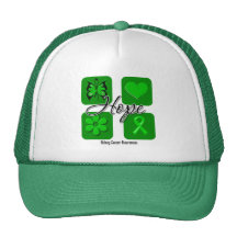 Kidney Cancer Hope Love Inspire Awareness Green Hat
