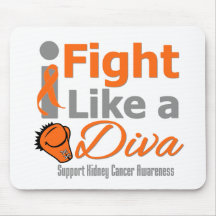 Kidney Cancer I Fight Like a Diva v2 Mouse Pad
