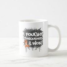 Kidney Cancer I Fought Conquered Won Coffee Mugs