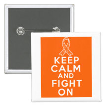 Kidney Cancer Keep Calm and Fight On Button