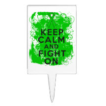 Kidney Cancer Keep Calm and Fight On Rectangle Cake Picks