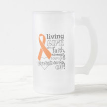 Kidney Cancer Living Life With Faith Coffee Mug