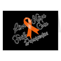 Kidney Cancer Love Hope Determination Card
