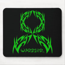 Kidney Cancer Mens Warrior Tribal Mouse Pads