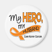 Kidney Cancer MY HERO MY HUSBAND 42 Refrigerator Magnet