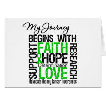 Kidney Cancer My Journey Begins With Faith v2 Greeting Cards
