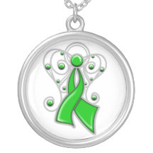 Kidney Cancer Ribbon Angel In Memory Necklaces