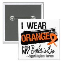 Kidney Cancer Ribbon Brother-in-Law Pin