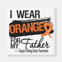 Kidney Cancer Ribbon Father Magnet