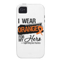 Kidney Cancer Ribbon Hero Vibe iPhone 4 Case