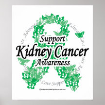 Kidney Cancer Ribbon of Butterflies Posters