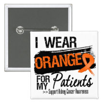 Kidney Cancer Ribbon Patients Buttons