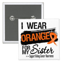 Kidney Cancer Ribbon Sister Pins