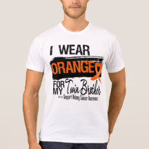 Kidney Cancer Ribbon Twin Brother Tshirt