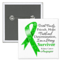 Kidney Cancer Support Strong Survivor Pin