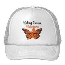 Kidney Cancer SURVIVOR Butterfly Mesh Hat