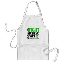 Kidney Cancer Survivor Fight Believe Win Motto Apron