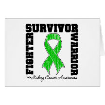 Kidney Cancer Survivor Fighter Warrior v2 Card