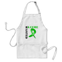 Kidney Cancer Wanted A Cure (Green Ribbon) Apron