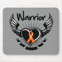 Kidney Cancer Warrior Fighter Wings Mouse Pad