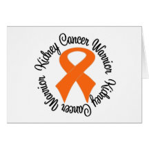 Kidney Cancer Warrior Ribbon Greeting Card