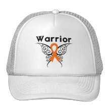 Kidney Cancer Warrior Tribal Butterfly 1 Trucker Hat