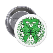 Kidney Disease Butterfly Circle of Ribbons Pins