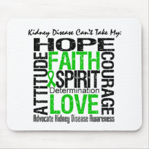Kidney Disease Can't Take My Hope Collage Mousepad