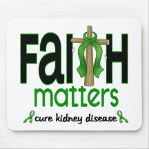 Kidney Disease Faith Matters Cross 1 Mousepad