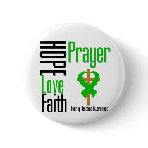 Kidney Disease Hope Love Faith Prayer Cross Pinback Button