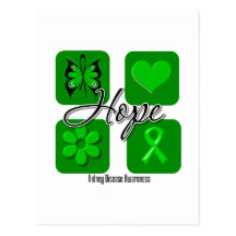 Kidney Disease Hope Love Inspire Awareness Post Cards