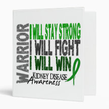 Kidney Disease Warrior 3 Ring Binder