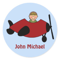 Kids Airplane  Birthday  Stickers